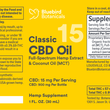 Load image into Gallery viewer, Bluebird Botanicals Classic CBD Oil