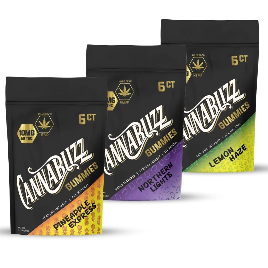 10mg THC Gummies Variety Pack - 3x 6ct Packets