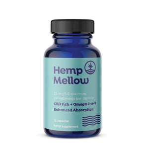 Hemp Mellow 25mg Full Spectrum Cannabinoid Capsules - 30ct, or 90ct