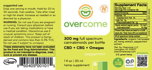 Overcome_300MG_Tincture_label