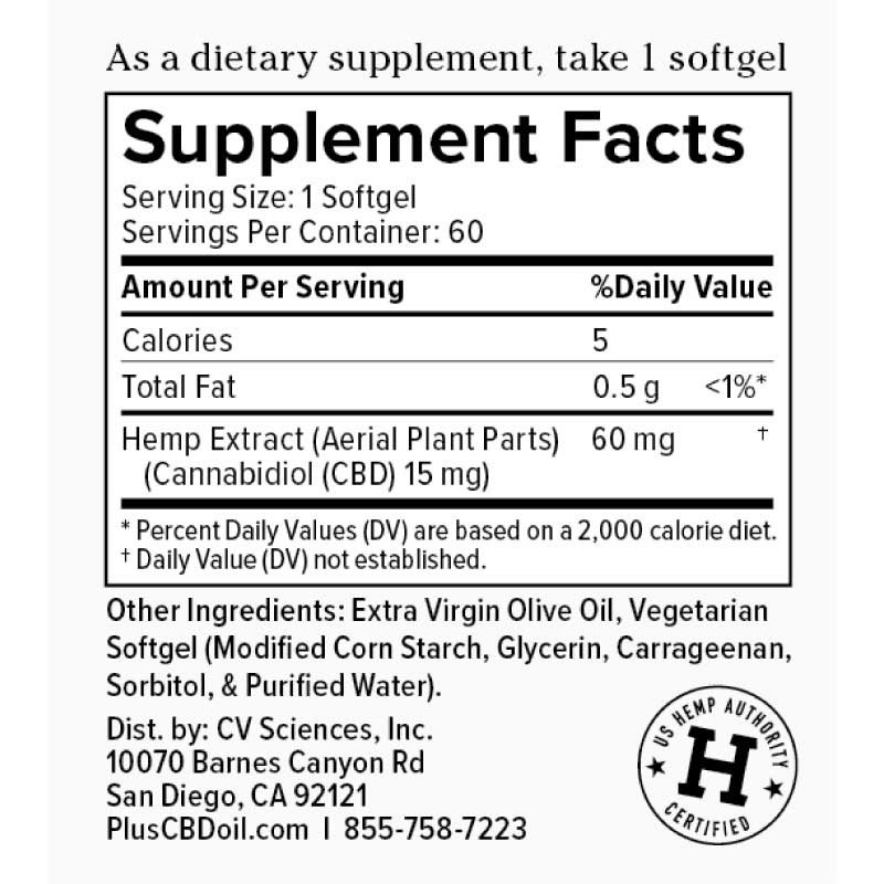 plus cbd gold oil capsules facts